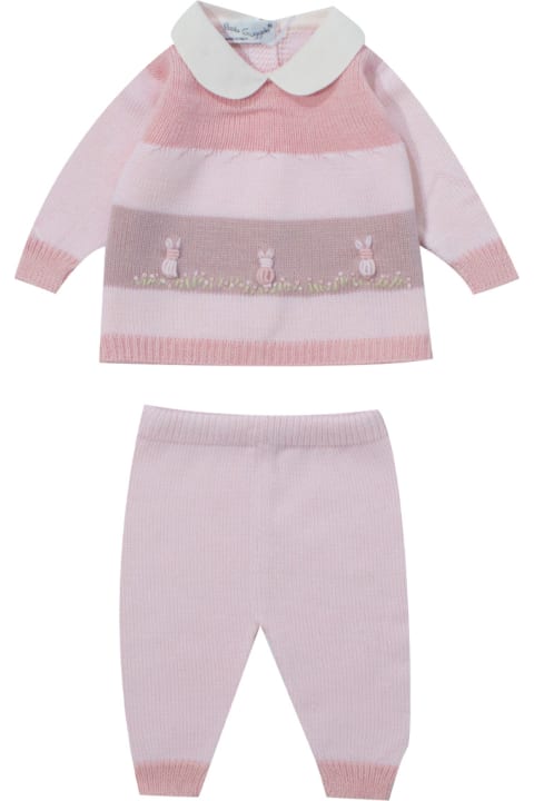Bodysuits & Sets for Baby Girls Piccola Giuggiola Wool Knit Sweater And Pants