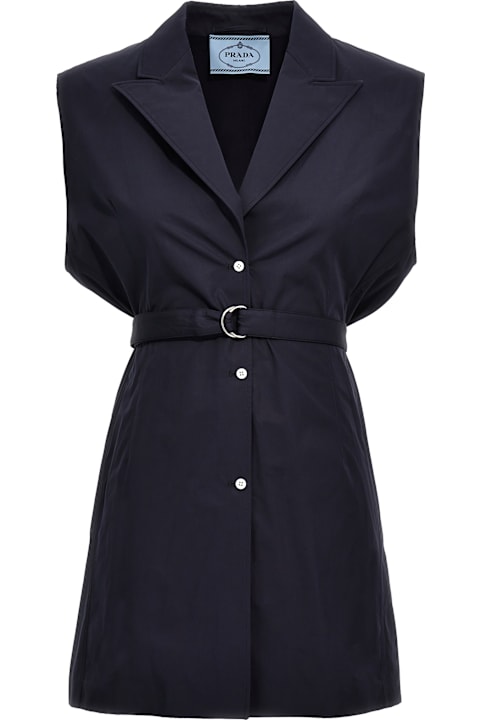 Fashion for Women Prada Belt Poplin Vest