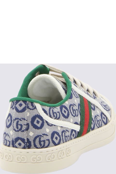 Gucci Kids Gucci Blue Canvas 1977 Sneakers