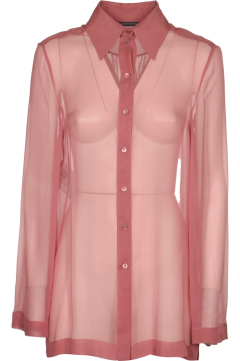 Fashion for Women Alberta Ferretti See-through Plain Buttoned Shirt
