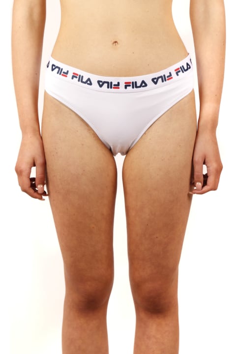 Fila for Women Fila White Slip Logo Swimwear