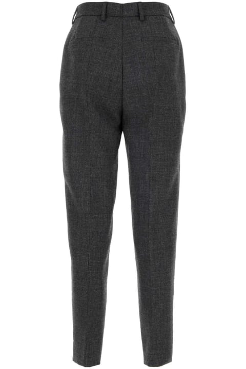Prada Pants & Shorts for Women Prada Dark Grey Wool Pant