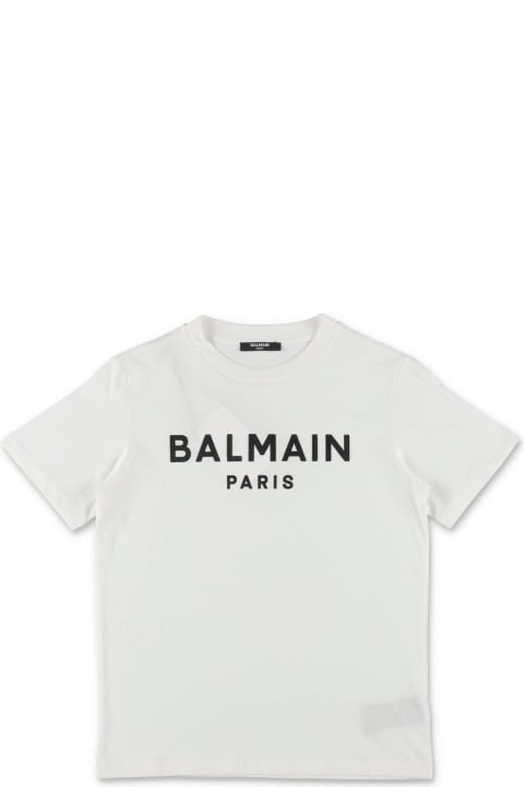 Balmain for Kids Balmain Logo Printed Crewneck T-shirt