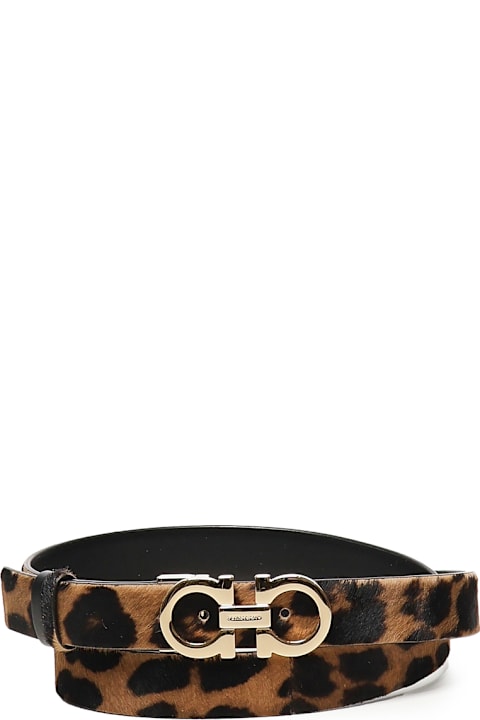 Homeware Ferragamo Animal Print Gancini Belt