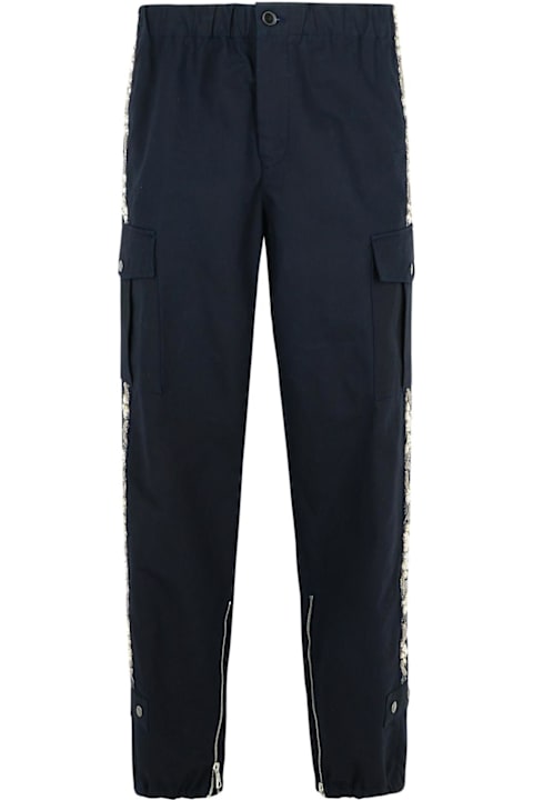 Dries Van Noten Men Dries Van Noten 'pebb' Navy Cotton Pants