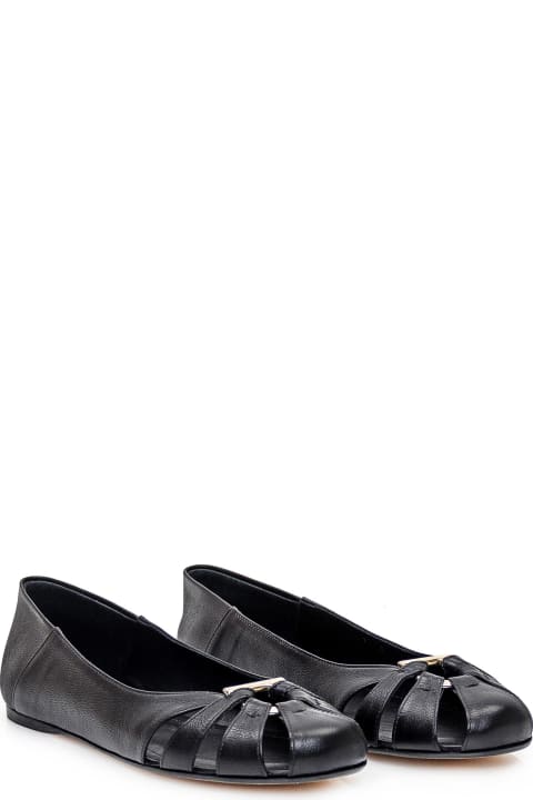 Ferragamo Flat Shoes for Women Ferragamo Leather Ballerina