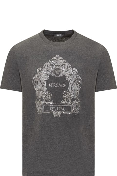 メンズ新着アイテム Versace Versace Cartouche Sequins T-shirt