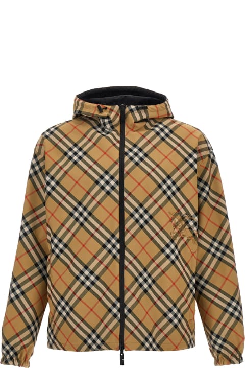 Coats & Jackets for Men Burberry Check Print Reversible Jacket