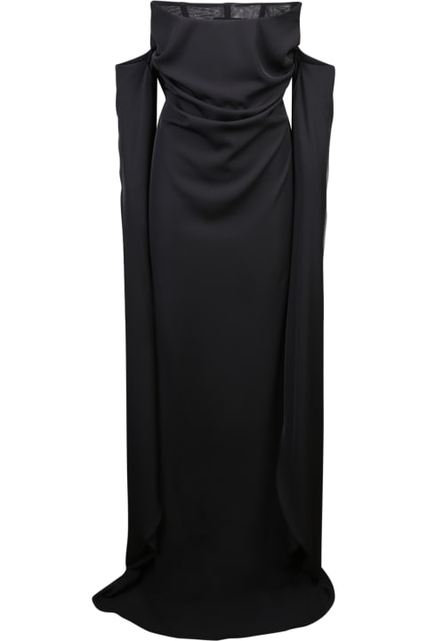 ウィメンズ Giuseppe di Morabitoのワンピース＆ドレス Giuseppe di Morabito Black Long Open-sleeve Dress