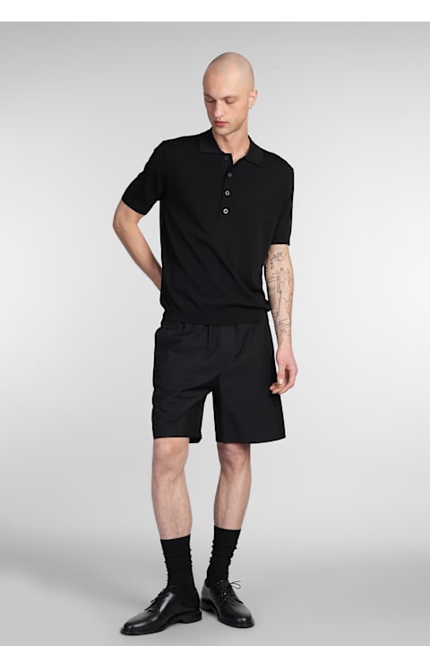 Low Brand Pants for Men Low Brand Georgette Shorts In Black Wool