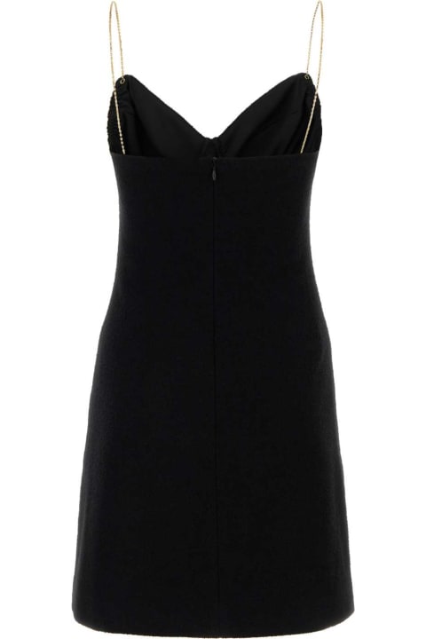 Fashion for Women Miu Miu Black Stretch Wool Blend Mini Dress