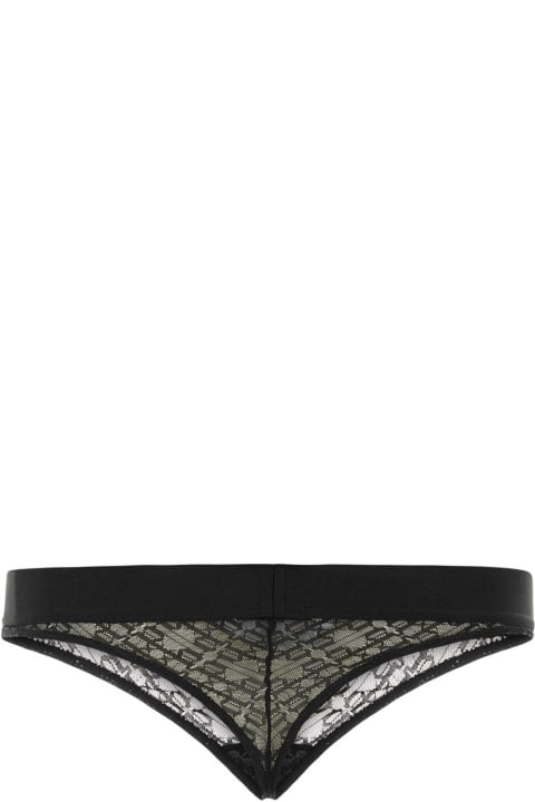 Palm Angels for Women Palm Angels Black Stretch Lace Thong