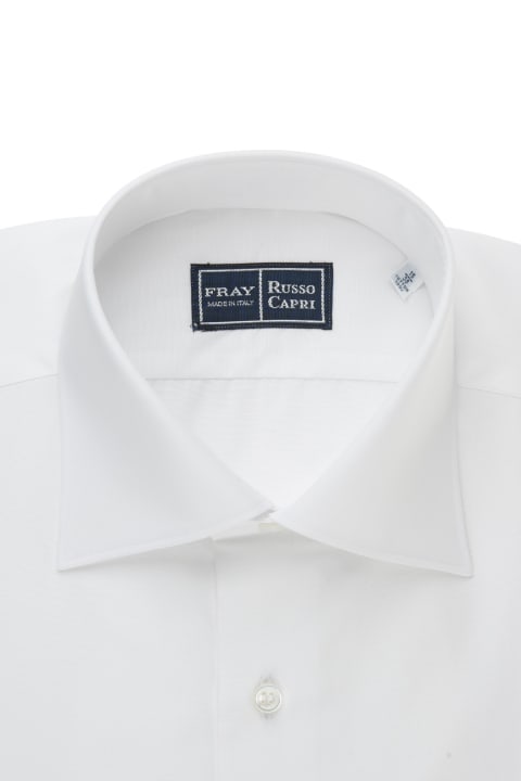 Fashion for Men Fray Regular Fit Shirt In White Popeline