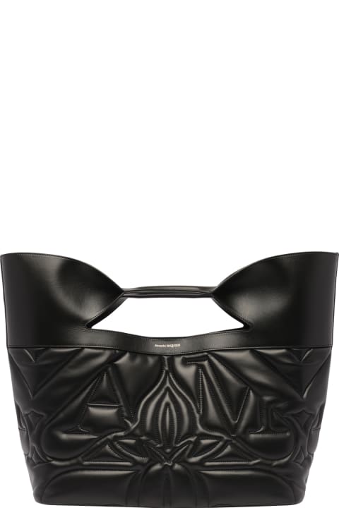 Totes for Women Alexander McQueen Large The Bow Bag In Quilted Black Leather
