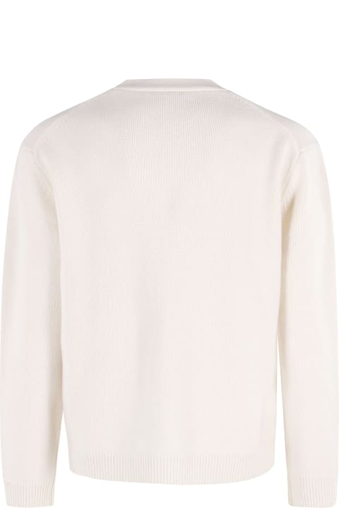 Maison Kitsuné for Kids Maison Kitsuné Fox Head Intarsia Merino Cardigan