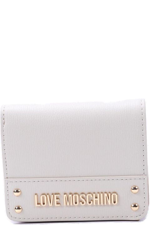 ウィメンズ Moschinoの財布 Moschino Logo-plaque Press-stud Fastened Bi-fold Wallet