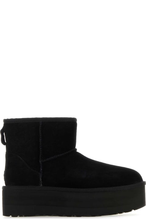Fashion for Women UGG Black Suede Classic Mini Platform Ankle Boots