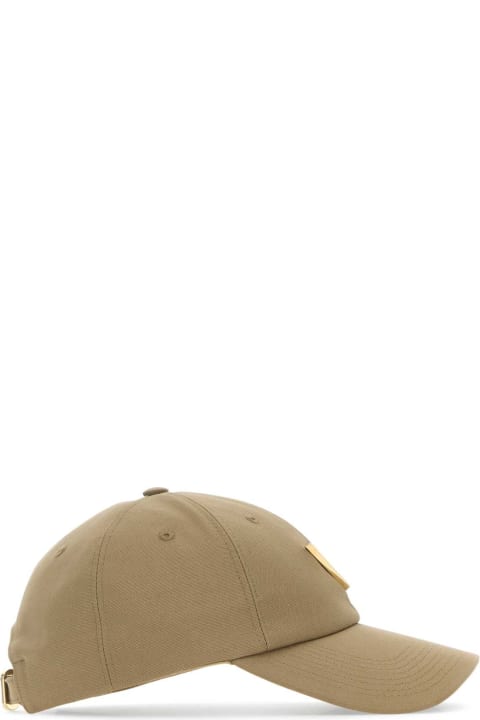 Hats for Women Valentino Garavani Sage Green Stretch Cotton Baseball Cap