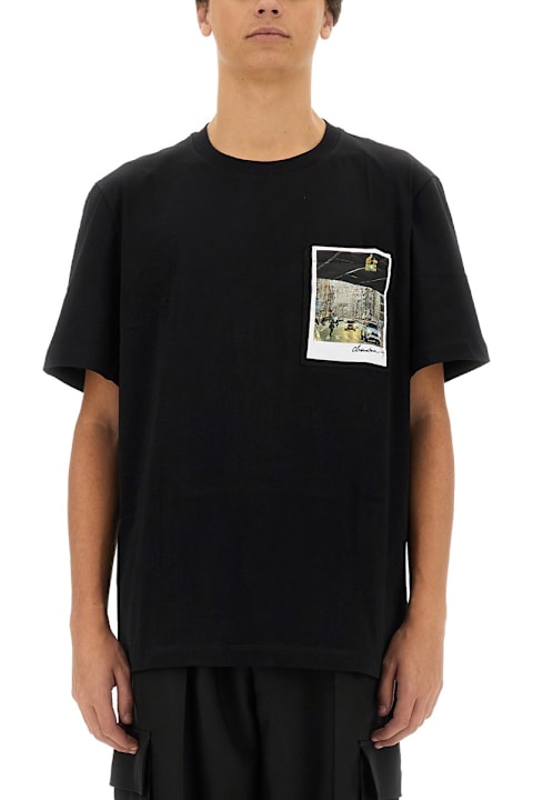 Helmut Lang سترات صوف وبدل رياضية لـ القسم الرجالي Helmut Lang T-shirt With Logo