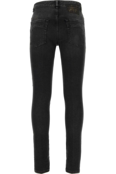 Jeans for Men Fendi Black Stretch Denim Jeans