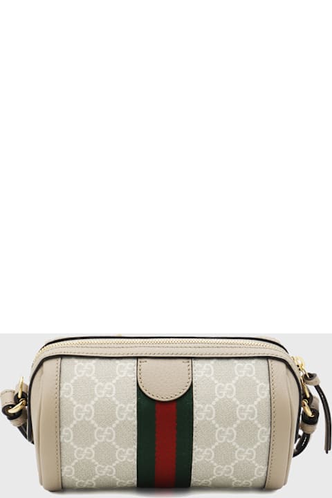 Gucci Shoulder Bags for Women Gucci Beige And White Leather Shoulder Bag