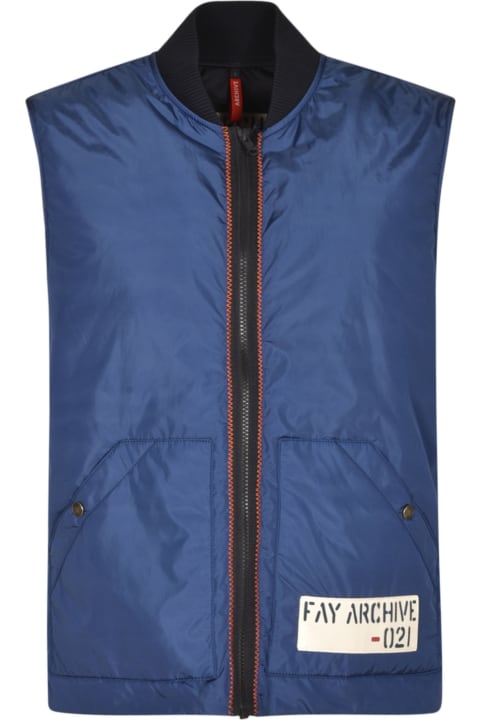 Fay Coats & Jackets for Men Fay Logo Detail Zipped Vest