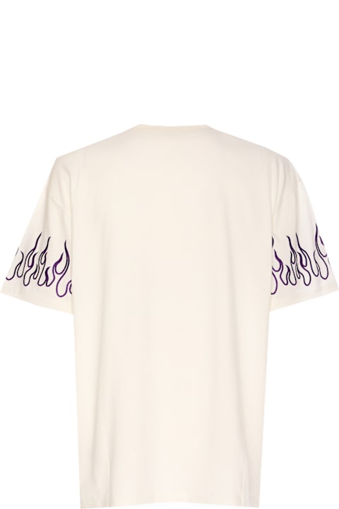 Vision of Super for Men Vision of Super T-shirt With Embroidered Flames And Logo