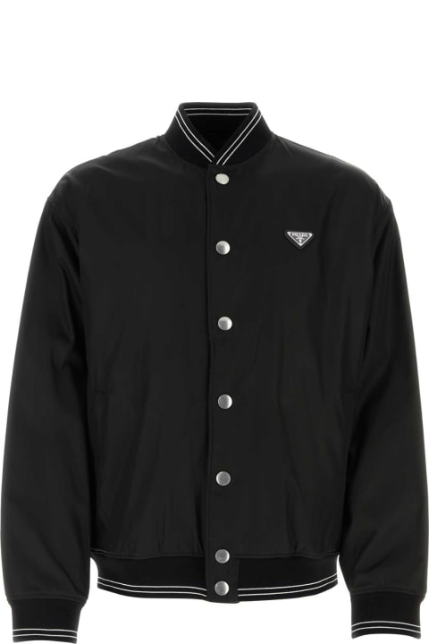 Prada Sale for Men Prada Black Re-nylon Reversible Bomber Jacket