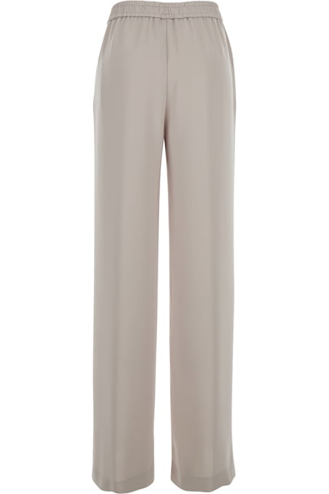 Homeware Herno Beige Pants With Elastic Waistband In Tech Fabric Woman