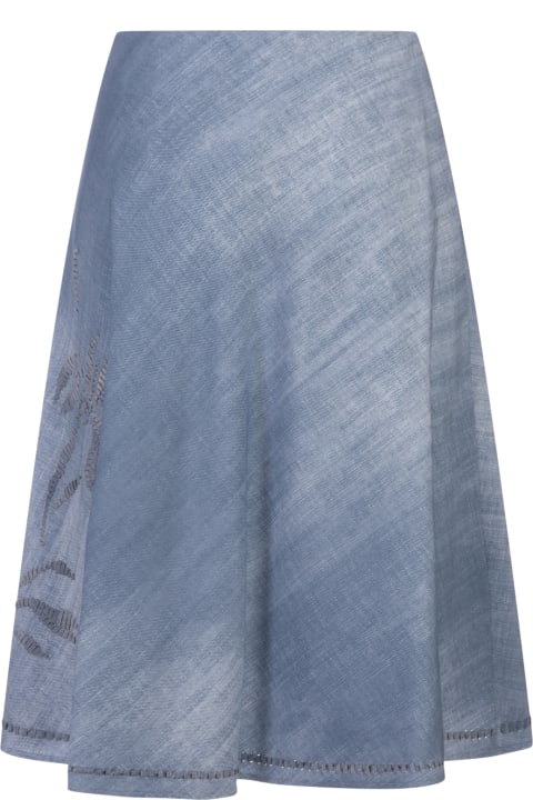 ウィメンズ新着アイテム Ermanno Scervino Marocain Midi Skirt With Embroidery