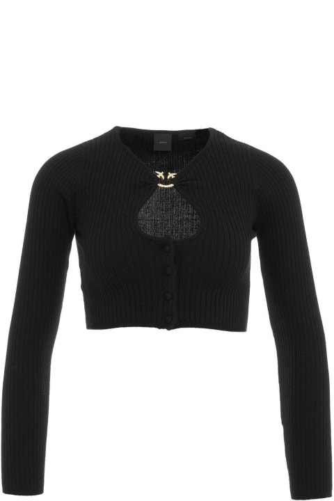 Pinko Sweaters for Women Pinko Cut-out Detail Cropped Top