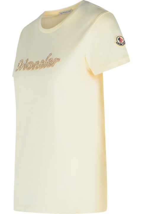 Homeware Moncler Cream Cotton T-shirt