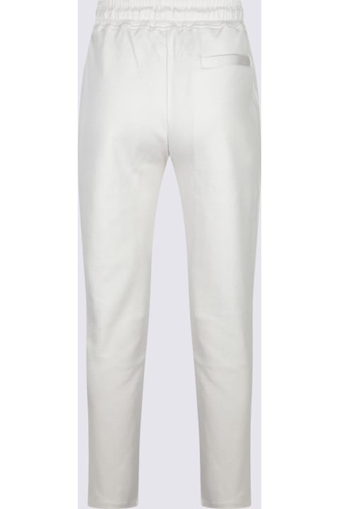 Eleventy سراويل لـ القسم الرجالي Eleventy White Cotton Pants