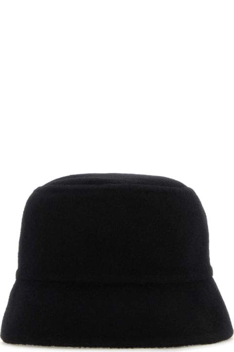 Hats for Women Prada Midnight Blue Cashmere Bucket Hat