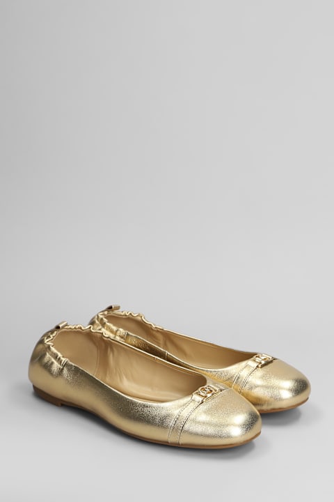 Michael Kors for Women Michael Kors Mandy Flex Ballet Flats In Gold Leather
