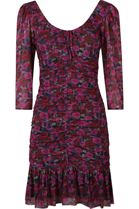 Ganni for Women Ganni All-over Rose Print Mini Dress
