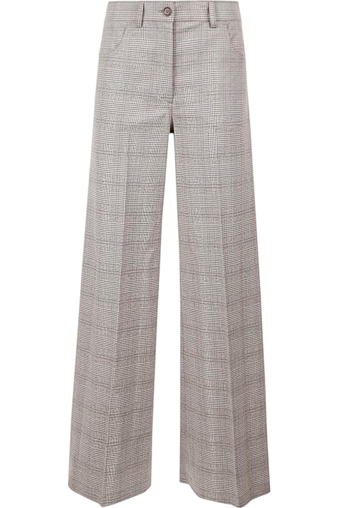 Aspesi for Women Aspesi Straight Leg Check Patterned Trousers