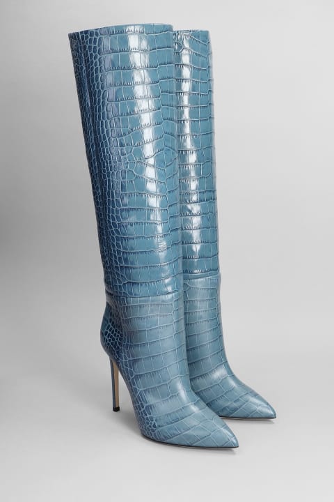 Paris Texas Shoes for Women Paris Texas High Heels Boots In Blue Leather