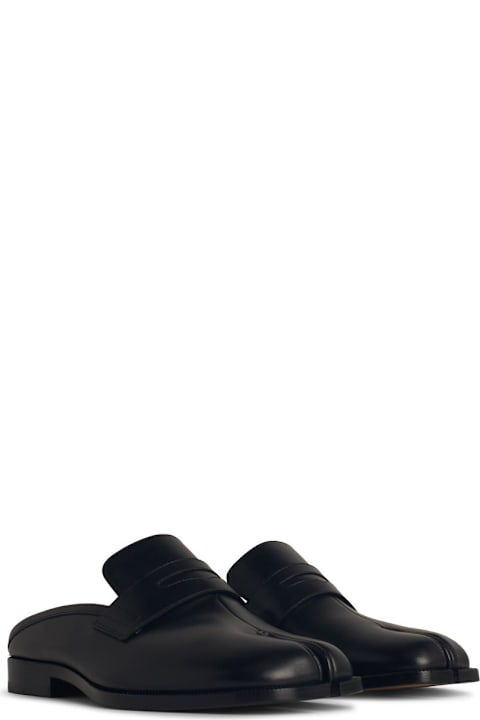 Homeware Maison Margiela 
tabi
 Black Leather Sabots