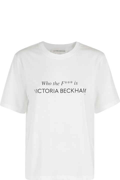 ウィメンズ Victoria Beckhamのトップス Victoria Beckham Slogan Tee Who The F*** Is