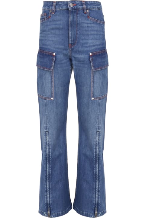 Stella McCartney Jeans for Women Stella McCartney Cargo Retrò Jeans In Cotton Denim