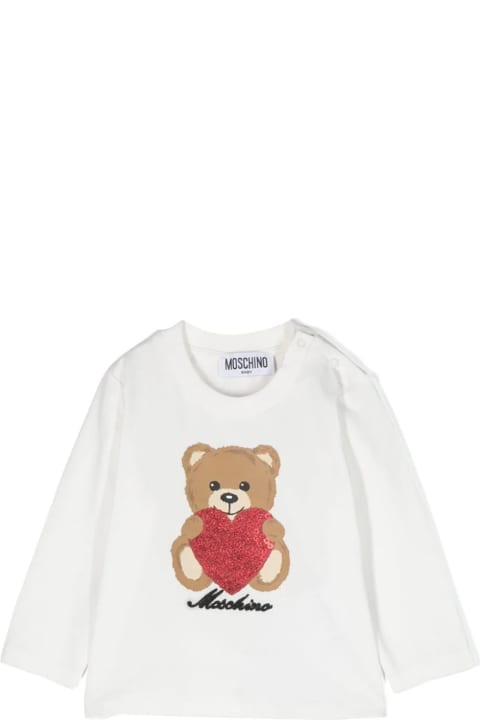 Topwear for Baby Girls Moschino T-shirt Con Teddy Bear