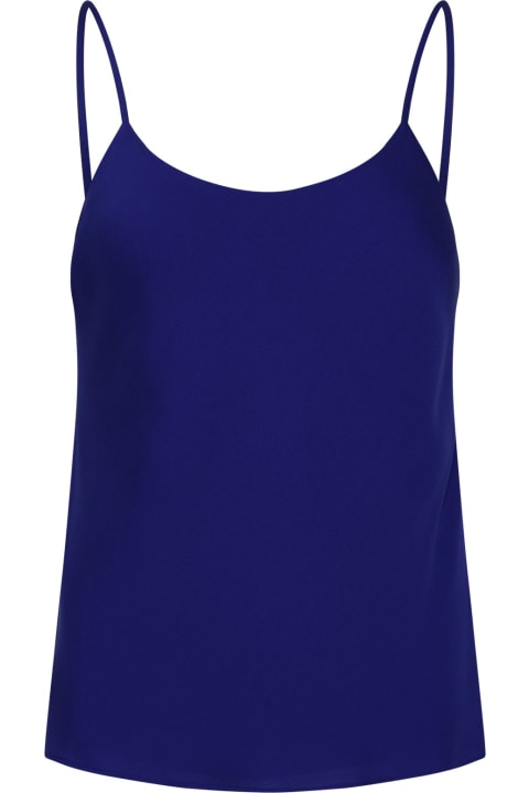 Underwear & Nightwear for Women Max Mara Blue Silk Oboli Tank Top