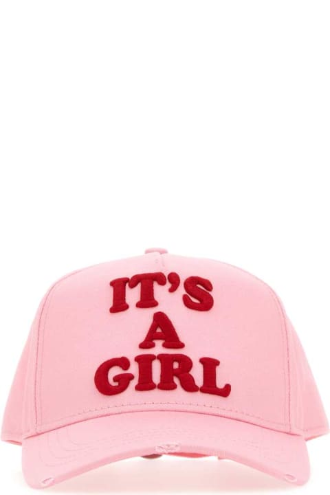Dsquared2 Hair Accessories for Women Dsquared2 Pink Cotton Baseball Cap