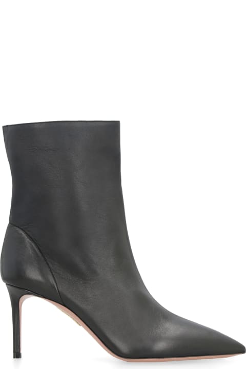 Matignon Leather Pointy-toe Ankle Boots