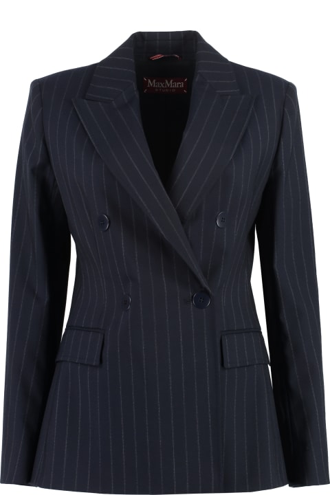 Ladies hotsell pinstripe blazer