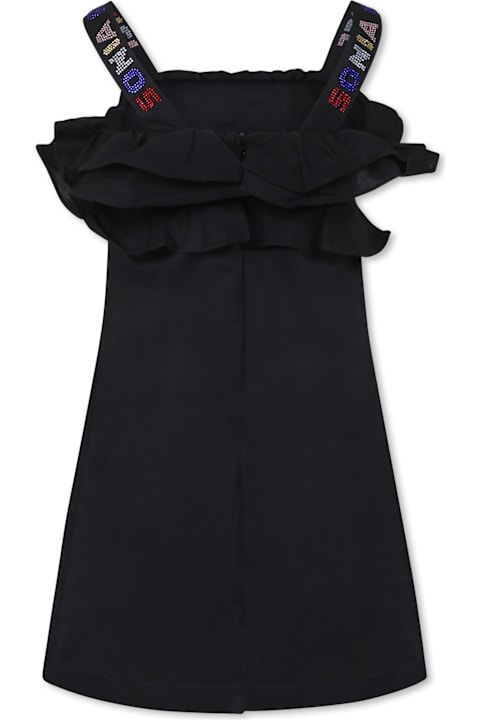 Homeware Rykiel Enfant Black Dress For Girl With Logo