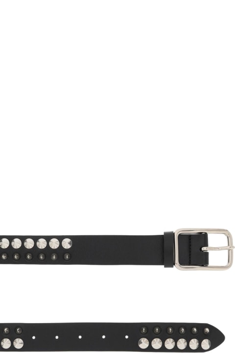 Alessandra Rich Accessories for Women Alessandra Rich Leather Belt With Spikes