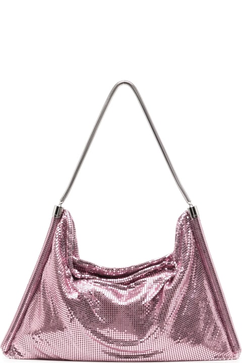 Paco Rabanne Bags for Women Paco Rabanne Pink Large Bag In Mesh Tube