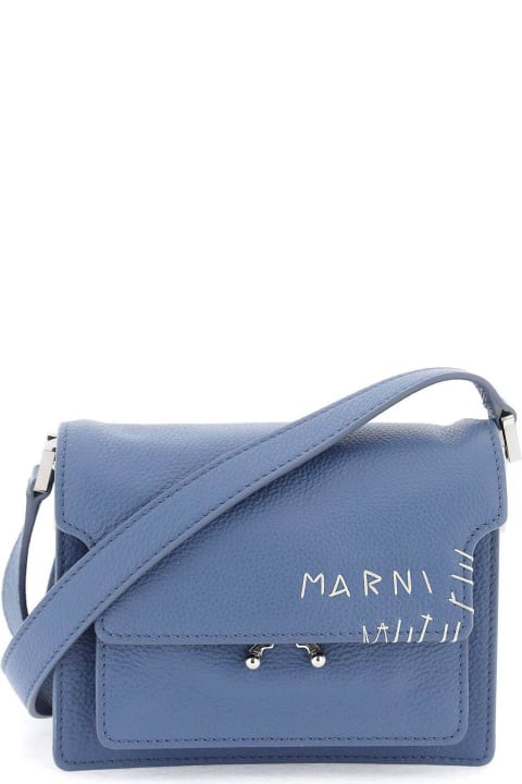 Marni for Women Marni Mini Trunk Logo Embroidered Shoulder Bag